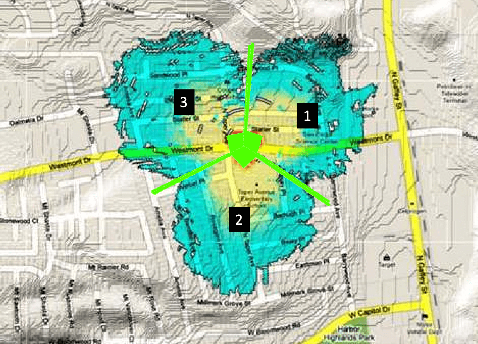 Cell tower coverage
